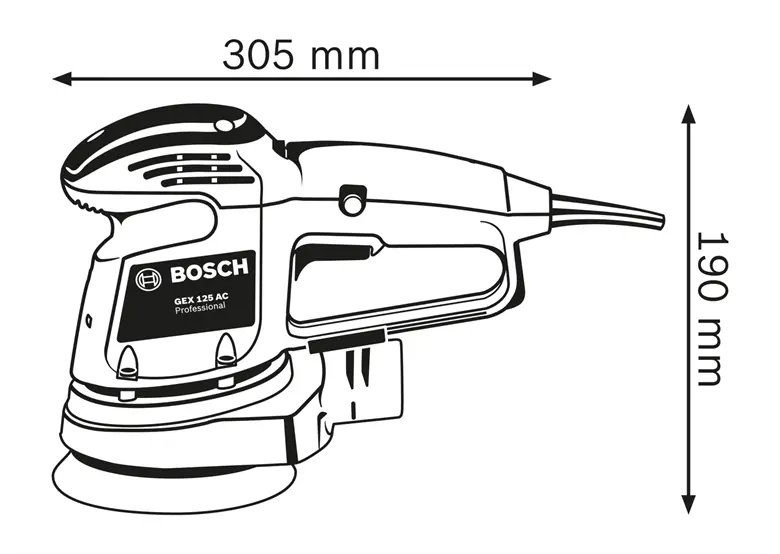 Ponceuse excentrique - GEX 34-125 - Bosch - 125 mm