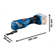 Outil multifonction Bosch GOP 185-LI 1x4.0Ah