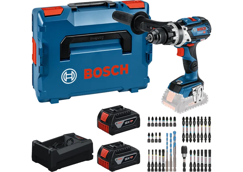Perceuse-visseuse à percussion avec accessoires Bosch GSB 18V-110 C 2x5.0Ah SET