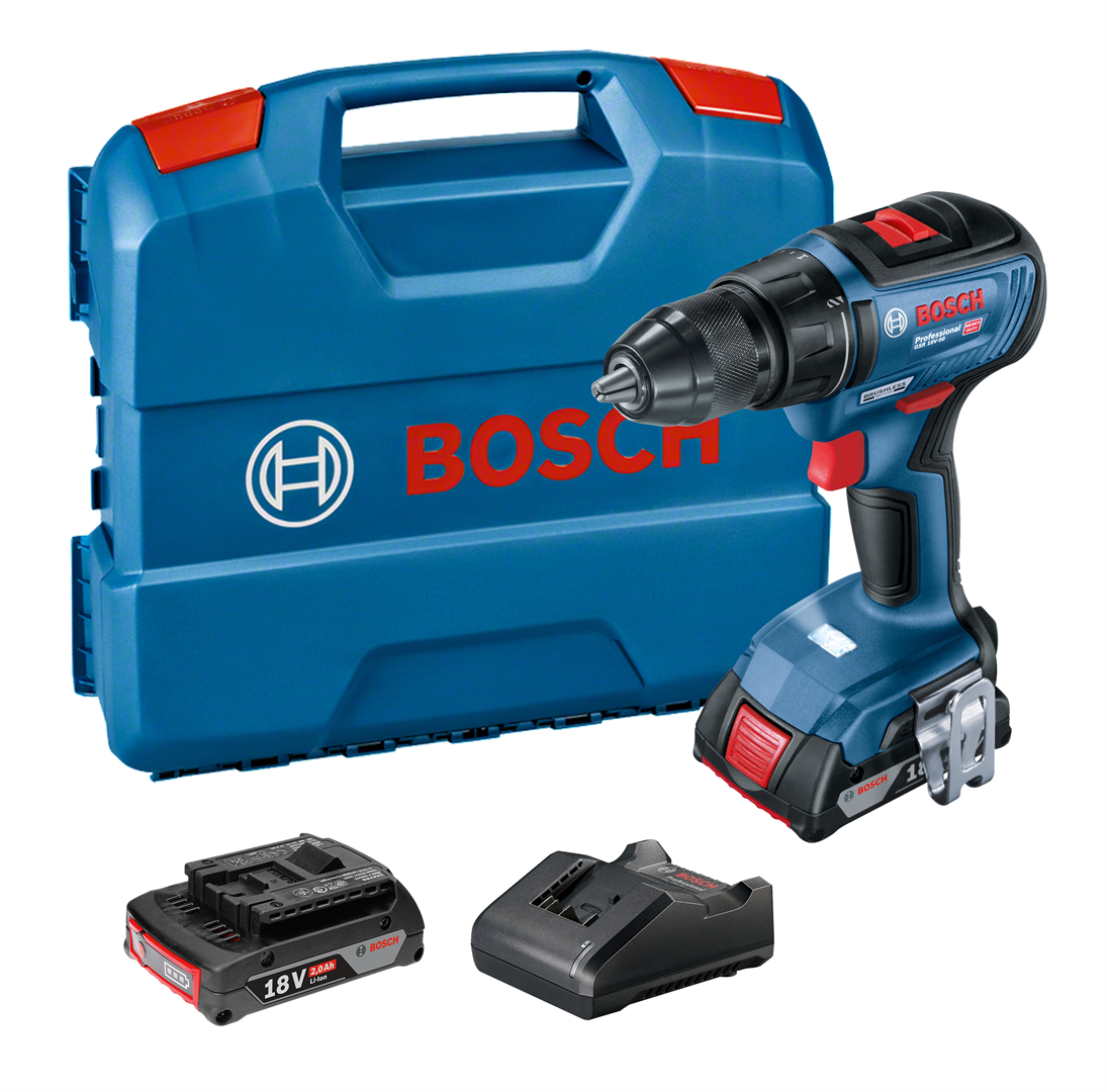 Kit professionnel 18V Bosch Professional perceuse-visseuse sans fil GSR 18V-55  + marteau perforateur sans
