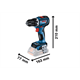 Perceuse-visseuse Bosch GSR 18V-90 C 2x5.0Ah