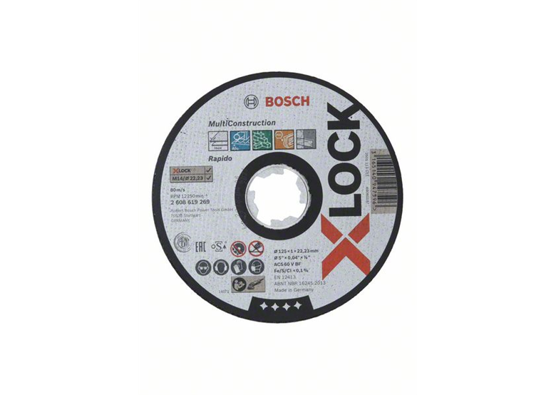 Disque de corindon X-Lock 125x22,23x1mm Bosch Multi Material