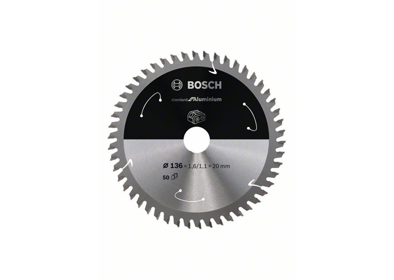 Lame de scie circulaire 136x20mm, 50 Bosch Standard for Aluminium