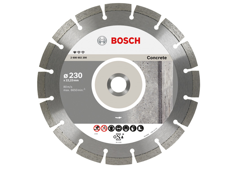 Disque à tronçonner diamanté 180x22,23x2mm Bosch Standard for Concrete
