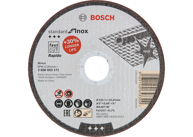 Disque à tronçonner Standard for Inox Bosch Standard for Inox Rapido