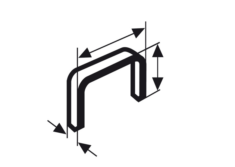 Agrafe à fil plat de type 52 Bosch typ 51 10 x 1 x 14 mm
