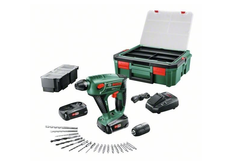 Marteau perforateur avec un ensemble d'accessoires Bosch UNEO Maxx