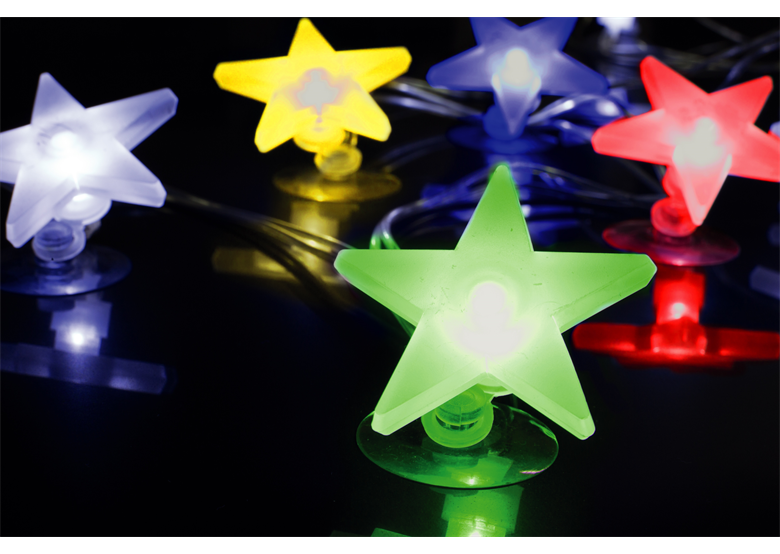 Lumières de fenêtre - étoiles en couleur LED Bulinex 10-201