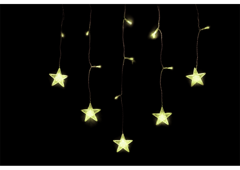 Rideau/Eclairage de Noël  étoiles à piles Bulinex 10-608