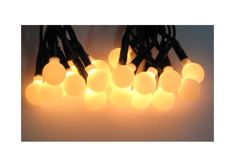 Kit pour sapin de Noël 80 boules en cristal LED blanc 12 m Bulinex 37-282