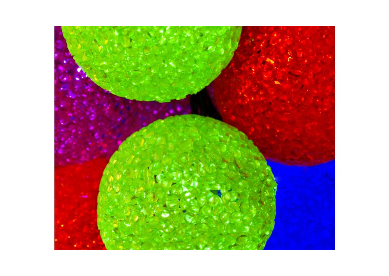 Kit pour sapin de Noël 80 boules en cristal LED multicolore 5 m Bulinex 37-431