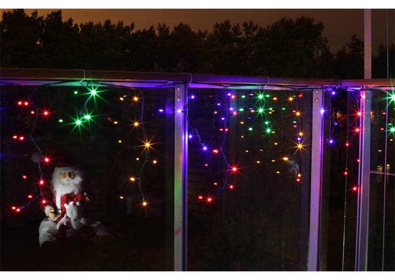 Lumières de Noël pour l'extérieur LED rideau glaçons blanc Bulinex 38-611
