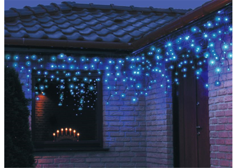 Lumières de Noël pour l'extérieur 200 glaçons effet FLASH LED bleu 10 m Bulinex 38-696