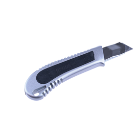 Couteau 18 mm lame, manche en métal avec caoutchouc Dedra M9017