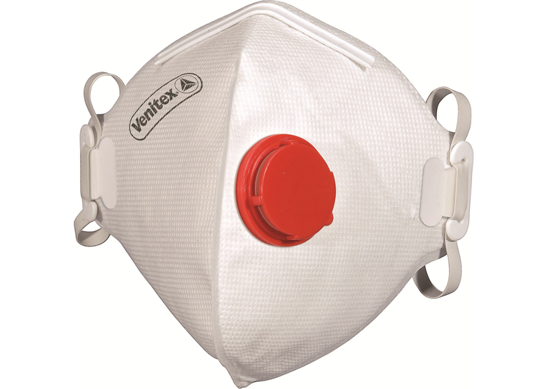 Demi-masque jetable FFP3 avec valve - pliage vertical 10 pièces DeltaPlus Venitex M1300VBC