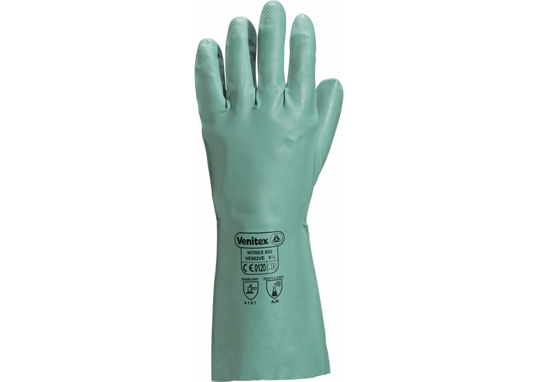 Gants nitrile floqué vert taille 9,5 DeltaPlus Venitex NITREX 802
