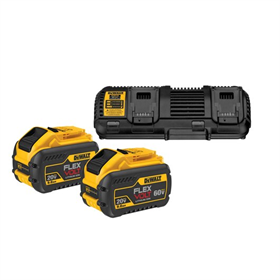 Ensemble de 2 batteries 9.0Ah et chargeur 4A DeWalt FLEXVOLT DCB132X2