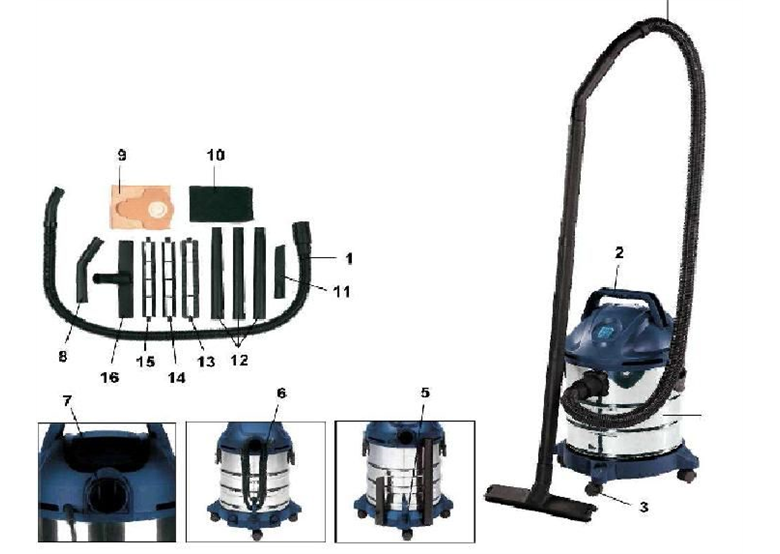 Aspirateur Einhell BT-VC 1250 S