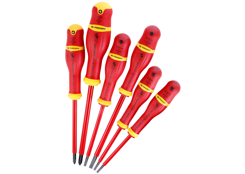 jeux de tournevis isolants (6 pièces) Facom APVE.J6PB