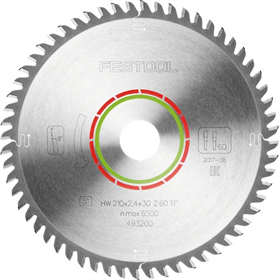 Scie circulaire à stratifié et polymère Festool 210x2,4x30 TF60