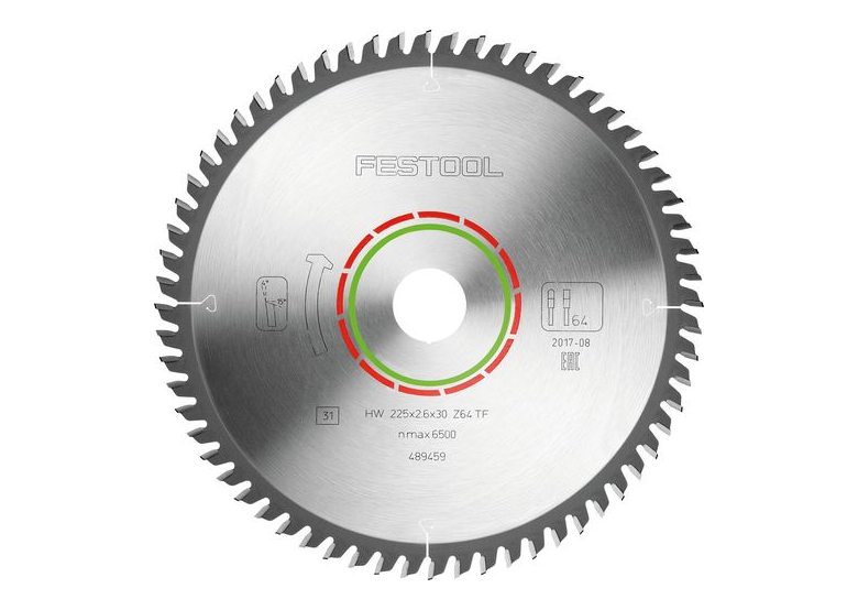 Scie circulaire à stratifié et polymère Festool 225x2,6x30 TF64