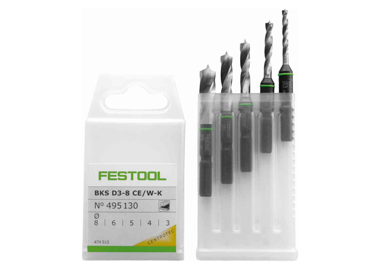 Coffret de forets hélicoïdaux Festool BKS D 3-8 CE/W-K