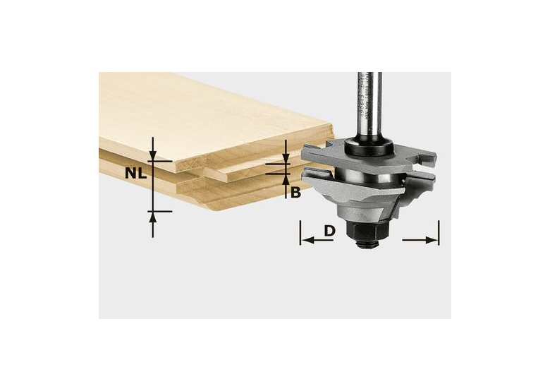 Fraise à languetter/profiler Festool HW S8 D46 x D12-FD