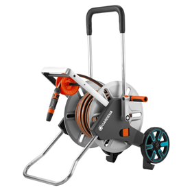 Wózek z wężem 1/2" 25m i zraszaczem Gardena AquaRoll M Easy Metal
