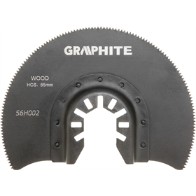 Lame de scie demi-ronde HCS pour bois, 85 mm Graphite 56H002