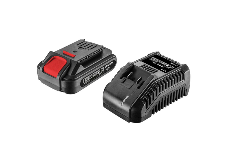 Kit 18V: batterie 1x2,0Ah + chargeur Graphite Energy+ 58GE131