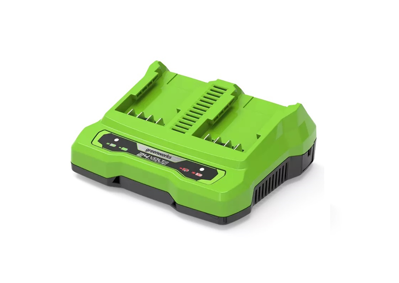 Chargeur à double emplacements 24 V 2 A Greenworks G24X2UC2