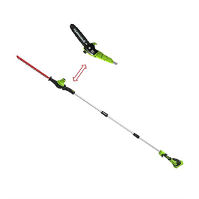 Scie sur perche et taille-haie sur perche Greenworks GD40PSH