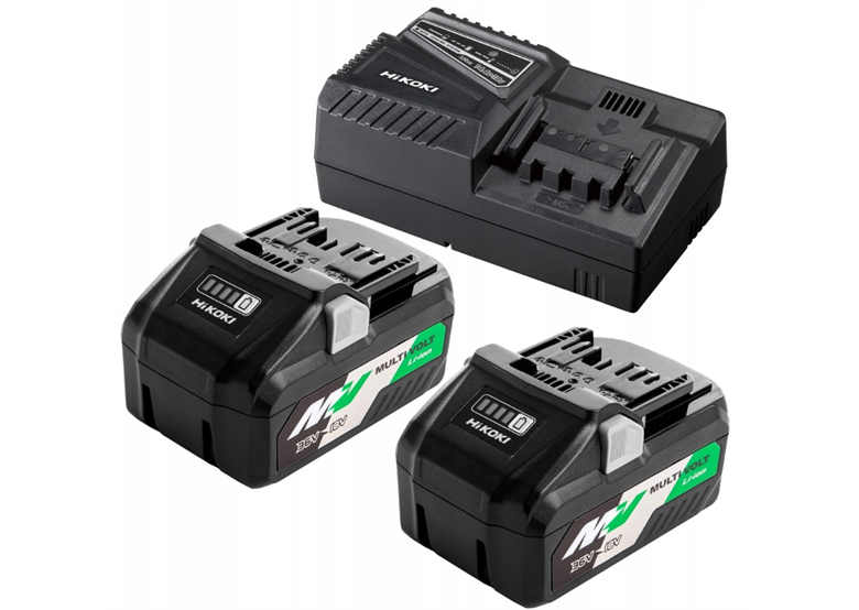 Kit de démarrage 18 V : batterie 2x4,0 Ah BSL36B18X + chargeur UC18YSL3 Hikoki UC18YSL3 WJZ