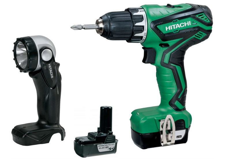 Perceuse-visseuse et lampe torche Hitachi DS10DAL WA + UB10DL
