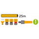 Dévidoir compact pour tuyau d'arrosage 1/2" 25m avec tuyau et ensemble d'arroseurs 6pcs.. Hozelock 2415