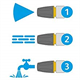 Pistolet d'arrosage droit 3 jets Jet Spray Ultramax Hozelock 2696