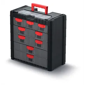 KISTENBERG-Boîte à outils à roulettes, caisse très durable avec structure  renforcée, grande capacité de rangement et transport confortable