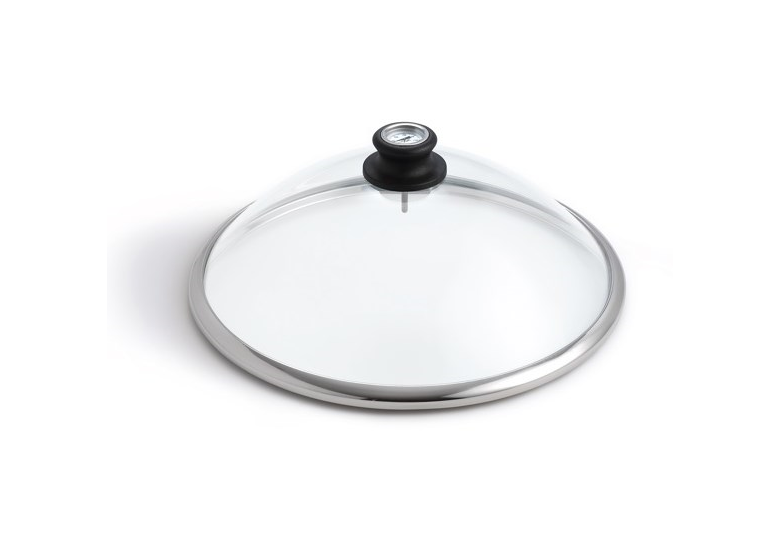 Couvercle de verre avec thermomètre pour barbecue Lotus Grill DK-GH-34