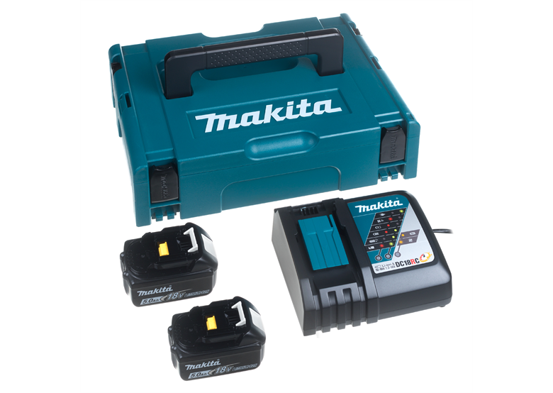 Batteries 18V 5,0Ah (x2) et chargeur Makita 197624-2