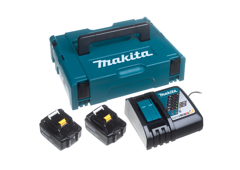 Batteries 18V 3,0Ah (x2) et chargeur Makita 197952-5