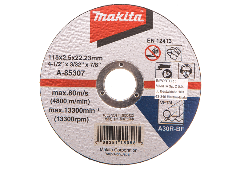 Disque 115 x 2,5 x 22 mm Makita A-85307