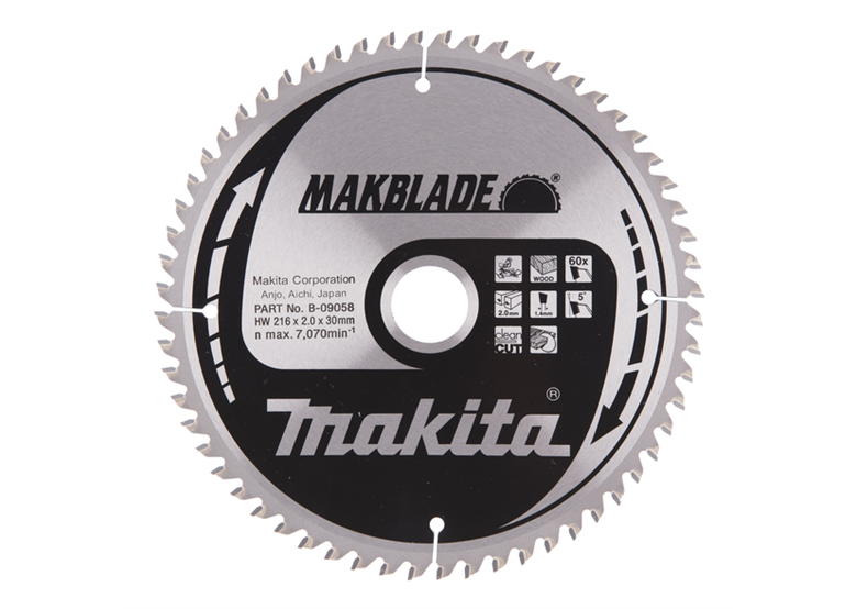 Disque MAKBLADE 216x30mm T60 Makita B-09058