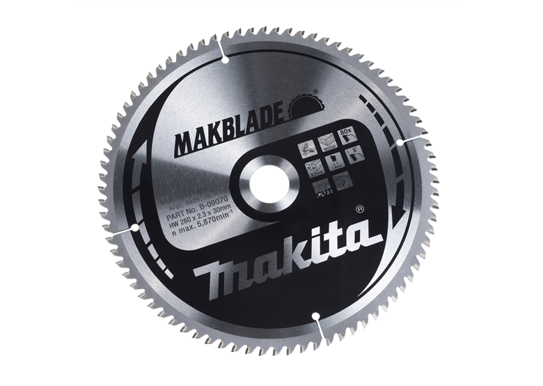 Disque MAKBLADE 260x30mm T80 Makita B-09070