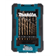 Forets à métaux HSS-Co (alliage cobalt), DIN 338, set ProBox de 19 pièces Makita D-67561