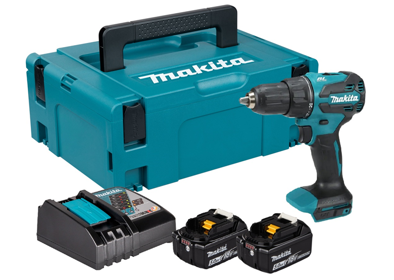 Perceuse-visseuse à percussion Makita DHP490RTJ 2x5.0Ah