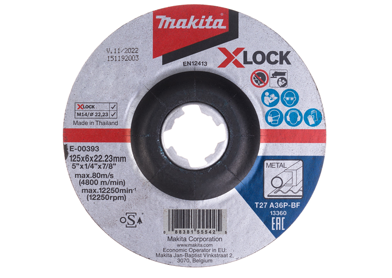 Disque à meuler 125mm X-Lock A36P Makita E-00393