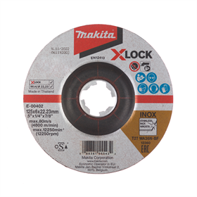 Disque à meuler 125mm X-Lock WA36N Makita E-00402