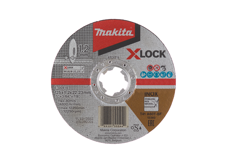 Disque à tronçonner 125mm X-Lock A60T Makita E-00418