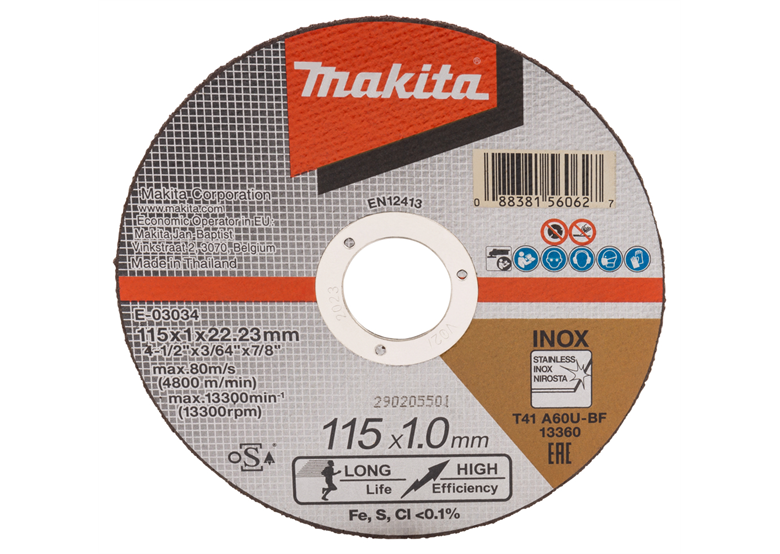 Disque à tronçonner extra fin 115x22mm Makita E-03034