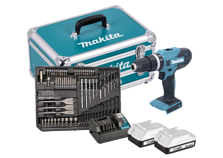 Perceuse-visseuse à percussion Makita HP488D008 2x2.0Ah